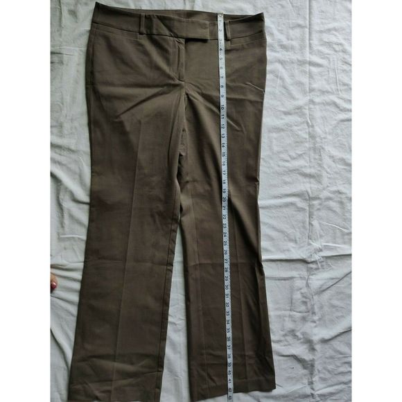 Ann Taylor Modern Fit Chino Pants Career Dress Slacks Brown Flat Front Size 10 - Picture 8 of 10